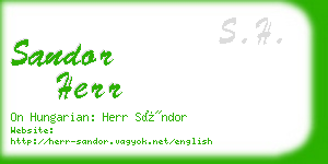 sandor herr business card